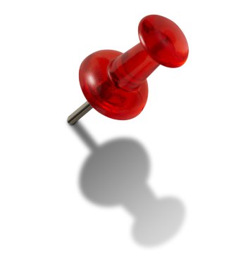 Red push-pin. clipart