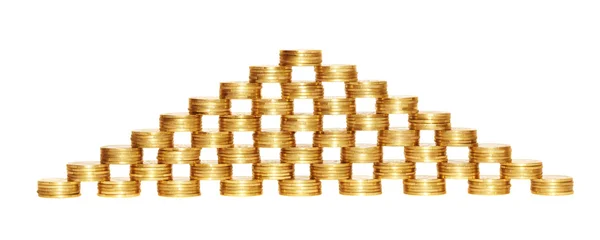 Coin pyramid. — Stock Photo, Image