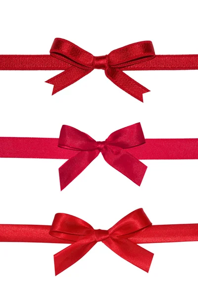 Verschiedene rote Geschenkbögen. — Stockfoto