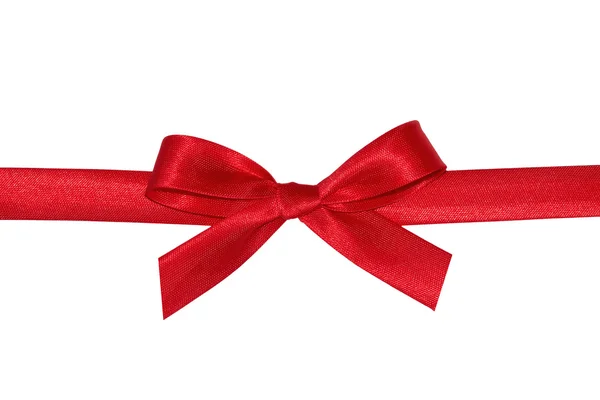 Arco de regalo rojo con cinta . —  Fotos de Stock