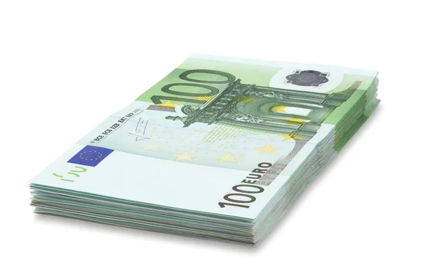 Pile of one hundred euro banknotes. — Stock Photo, Image