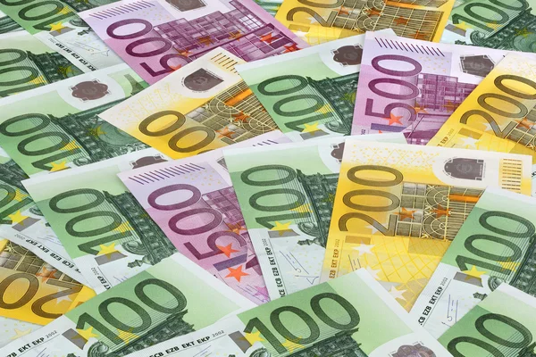 Fondo de billetes en euros. —  Fotos de Stock