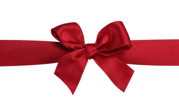 Arco de regalo rojo con cinta . —  Fotos de Stock