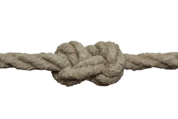 Enger Knoten am alten Seil. — Stockfoto
