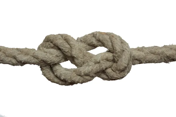 Knot on the old rope. — Zdjęcie stockowe