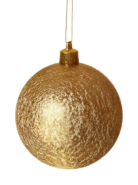Golden ball of christmas. — Zdjęcie stockowe