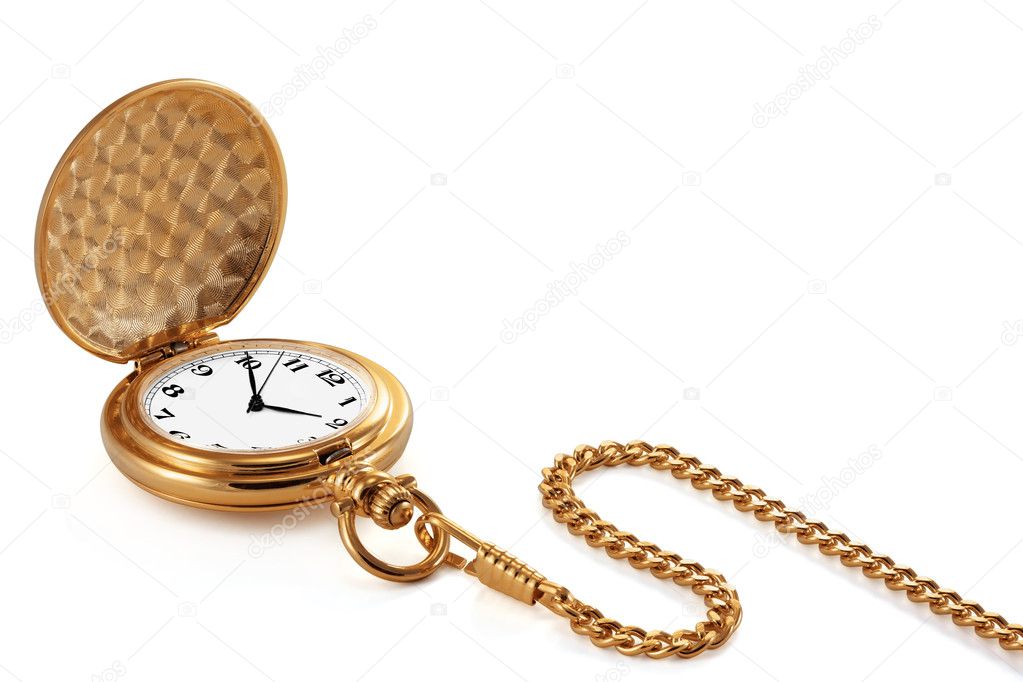 Pocket watch and chain.