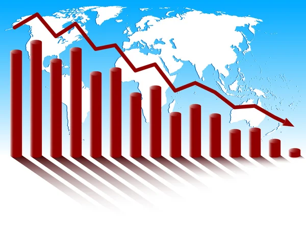 Globální světové hospodářské krize. — Stockový vektor