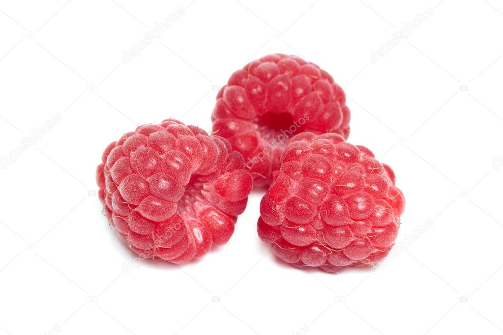 Ripe raspberries.