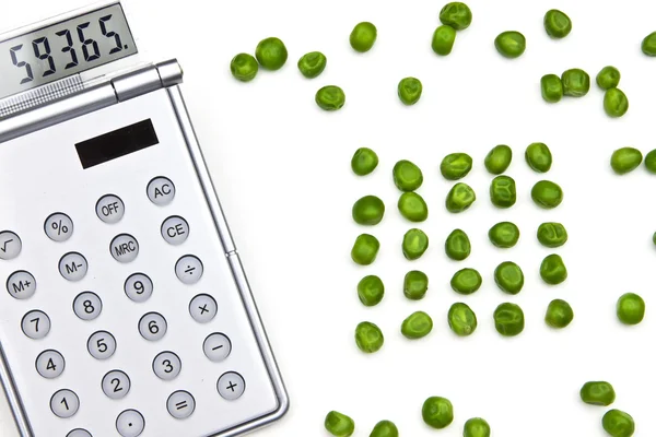 Counting peas Stock Photo