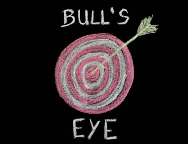 Bull's eye, chalkboard clipart