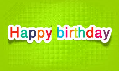 Vector happy birthday clipart