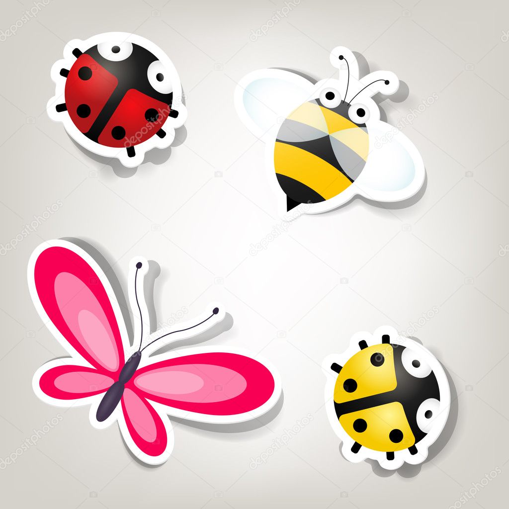 Set of vector stickers