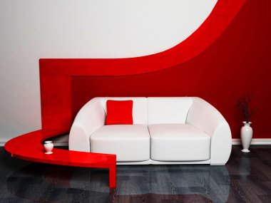 Modern oturma odası iç tasarımı