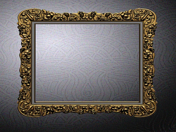 Golden decorative frame on the dark backcround — Stock Photo, Image