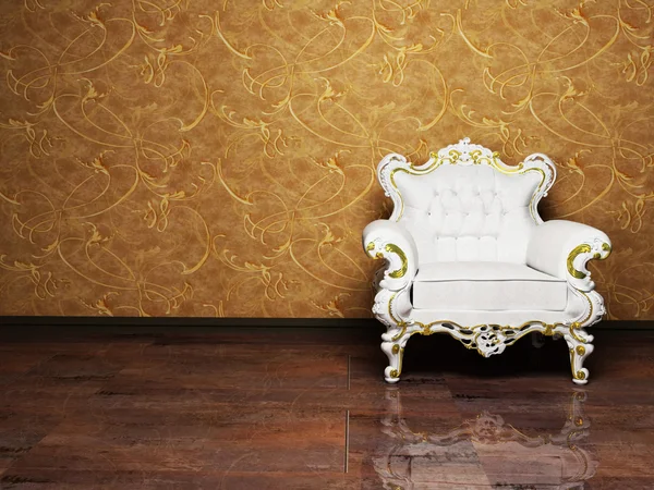 Дизайн интерьера с классическим элегантным креслом — стоковое фото
