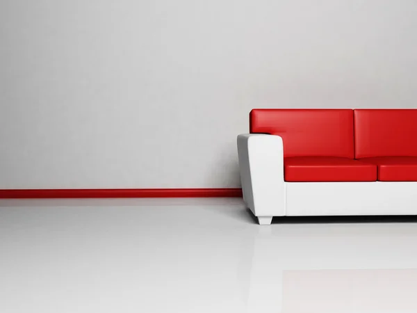 Bir kanepe ile iç tasarım sahnesi — Stok fotoğraf