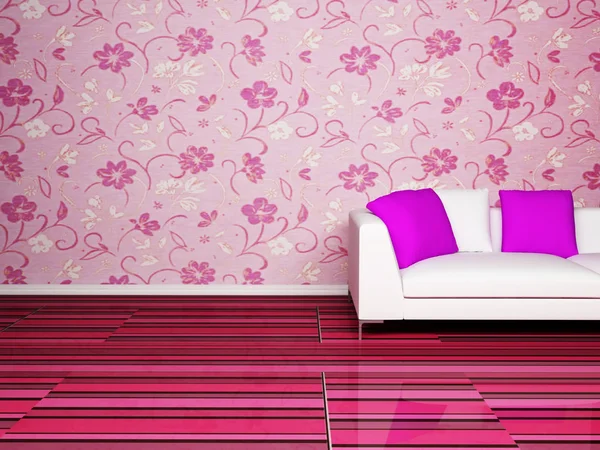 Design interno moderno del soggiorno — Foto Stock