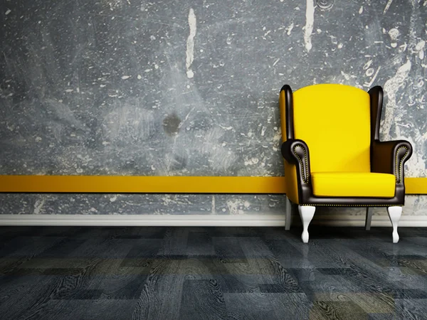 Innenarchitektur-Szene mit einem Sessel — Stockfoto