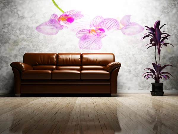 Diseño interior moderno de sala de estar — Foto de Stock