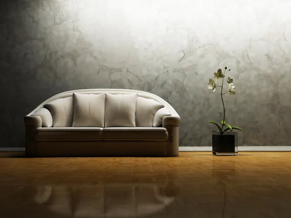 Modern belső kialakítás a nappaliban — Stock Fotó