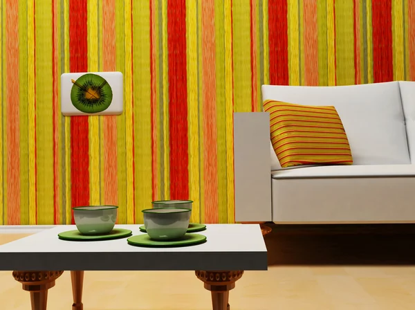 A nice interior with the colored stripes — Stock Photo, Image