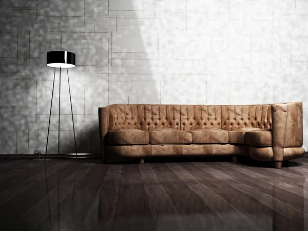Modern interior design of living room Stock Image