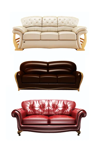 Tres bonitos sofás — Foto de Stock