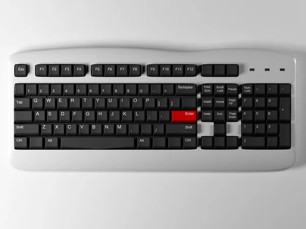 Креативная черно-серая клавиатура — стоковое фото