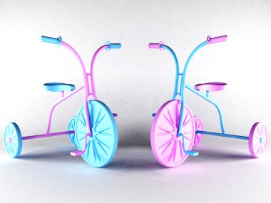 Two nice kid's bikes clipart