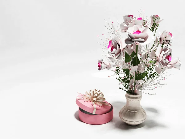 Ładne kwiaty w wazonie — Zdjęcie stockowe