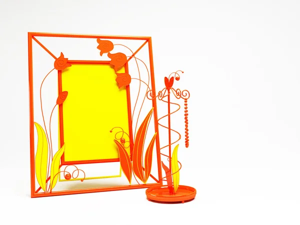 オレンジと黄色の鍛造フレーム — ストック写真