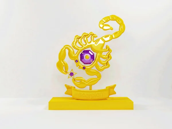 Zlatá socha scorpion — Stock fotografie