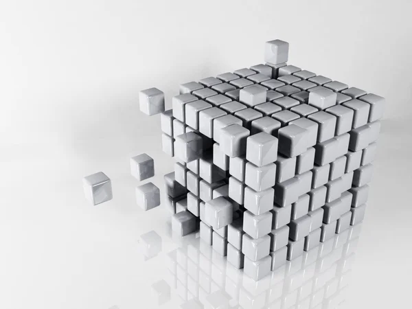 Composição abstrata com os cubos — Fotografia de Stock