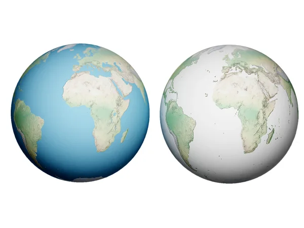 Two spheres, our Earth — Stock Photo, Image