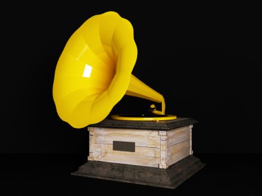 Beautiful old gramophone clipart