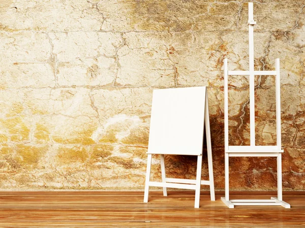 Two retro nice easels — Stock Photo, Image