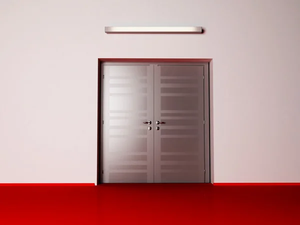 Asansör kapıları ile iç tasarım sahnesi — Stok fotoğraf
