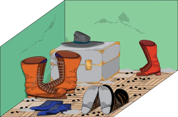 Anciennes chaussures1 — Image vectorielle