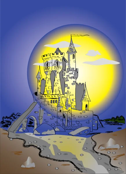 Nocny zamek — Wektor stockowy