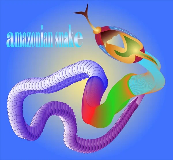 Amazonian snake — Stock Vector