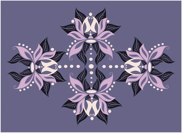 Dekorative lila Blume - Vektor ornamentales Element — Stockvektor