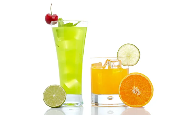 Kivi ve portakal suyu — Stok fotoğraf