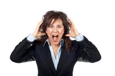 Angered businesswoman clipart