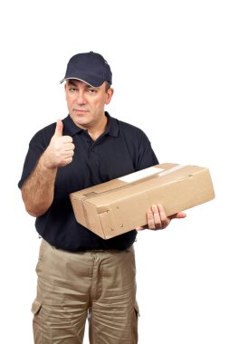 Courier success gesture clipart