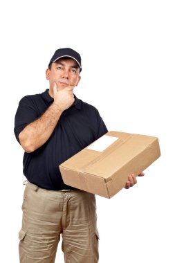 Courier thinking clipart