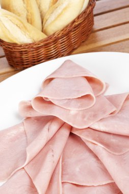 İspanyolca jambon ve ekmek dilimleri