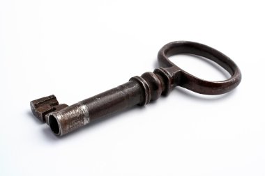 Old key on white background clipart