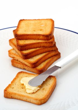 Toast with butter clipart
