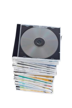 Stack of dvds and cds clipart